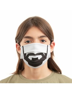 Hygienic Reusable Fabric Mask Beard Luanvi Size M Pack of 3 units 2