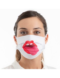 Hygienic Reusable Fabric Mask Tongue Luanvi Size M Pack of 3 units 2