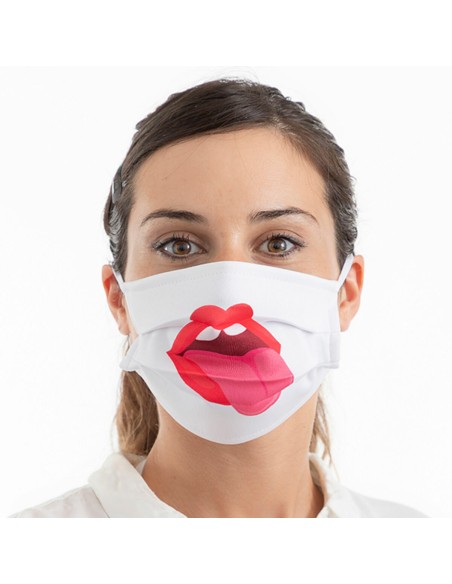 Hygienic Reusable Fabric Mask Tongue Luanvi Size M Pack of 3 units