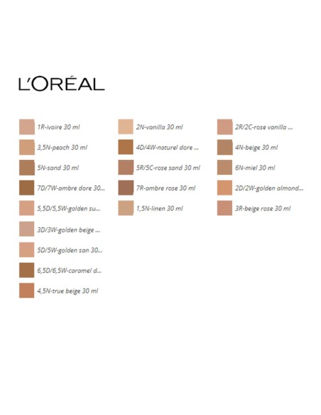 Liquid Make Up Base Accord Parfait L'Oreal Make Up (30 ml) (30 ml)