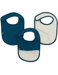 Bib Domiva Blue Cotton 3 Pieces (3 Units)