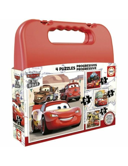 4-Puzzle Set Cars On the Road 73 Pieces