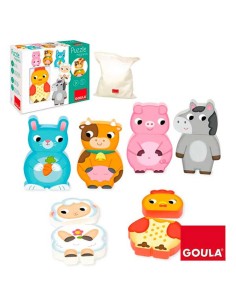 Personalisable Wooden Puzzle Goula Goula 455245 (12 pcs) 2
