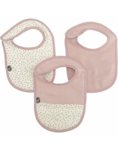 Bib Domiva Pink Cotton 3 Pieces (3 Units)