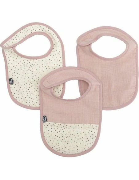 Bib Domiva Pink Cotton 3 Pieces (3 Units)