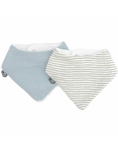 Bib Domiva Blue Cotton 2 Pieces (2 Units)