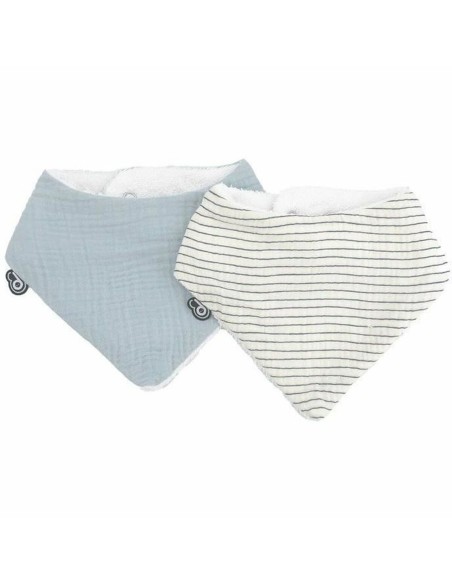 Bib Domiva Blue Cotton 2 Pieces (2 Units)
