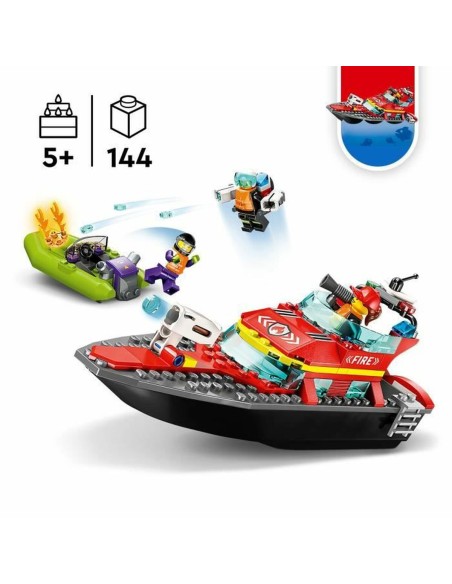 Construction set Lego City 60373 The firefighters' rescue boat Multicolour 144 Pieces
