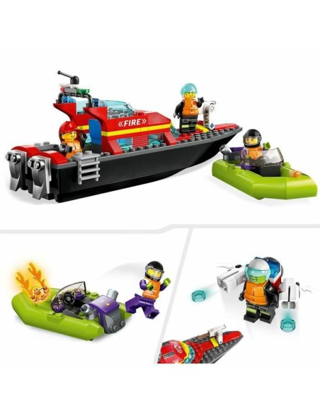 Construction set Lego City 60373 The firefighters' rescue boat Multicolour 144 Pieces