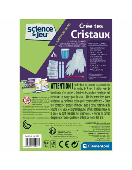 Science Game Clementoni Creates Crystals Fluorescent