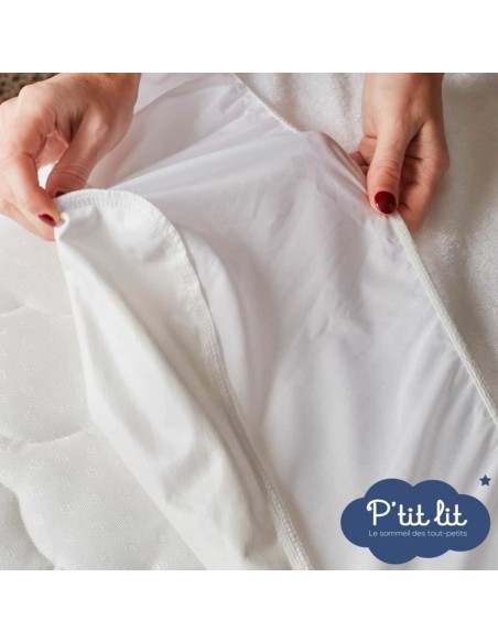 Cot protector P'TIT LIT White 25 Pieces (25 Units)