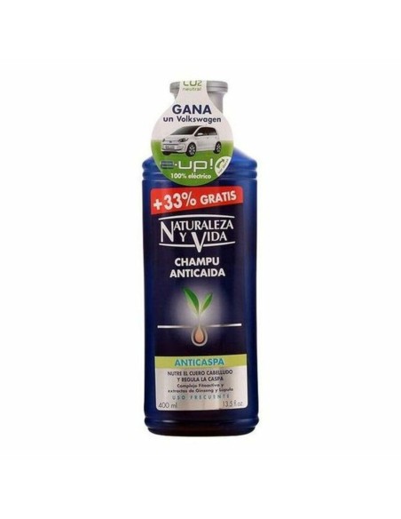 Anti-Dandruff and Anti-Hair Loss Shampoo Naturaleza y Vida Champu Anticaida 300 ml