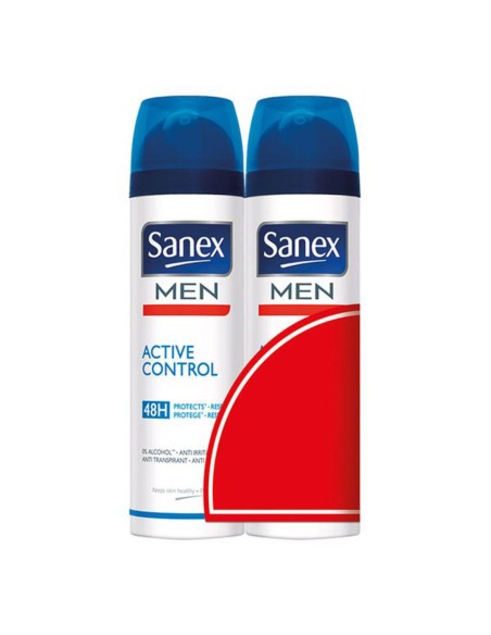 Spray Deodorant Men Active Control Sanex Men Active Control H (2 pcs) 200 ml