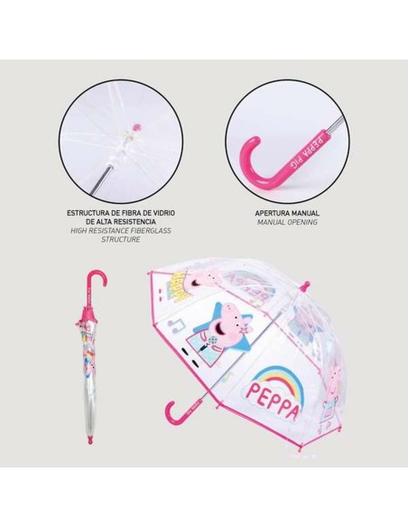 Umbrella Peppa Pig Pink 100 % POE