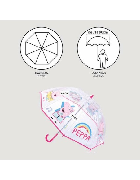 Umbrella Peppa Pig Pink 100 % POE