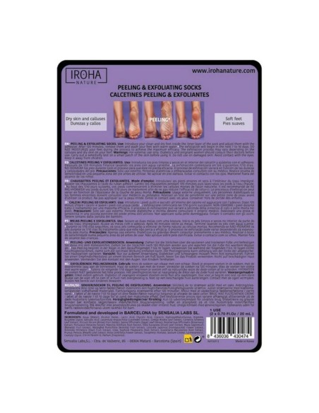 Moisturising Socks Peeling and Exfoliation Lavender Iroha IN/FOOT-3 (1 Unit)