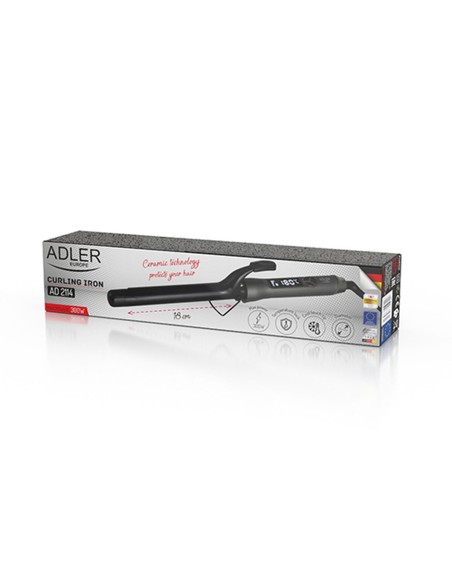 Curling Tongs Adler AD 2114 Black Grey Ceramic 1 Piece