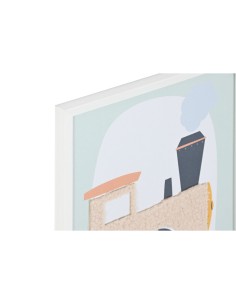 Painting Home ESPRIT Yellow Blue Canvas 30 x 1,8 x 40 cm (4 Units) 2