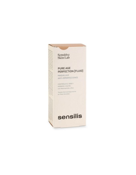 Crème Make-up Base Sensilis Pure Age Perfection 04-pêche Anti-imperfections (30 ml)