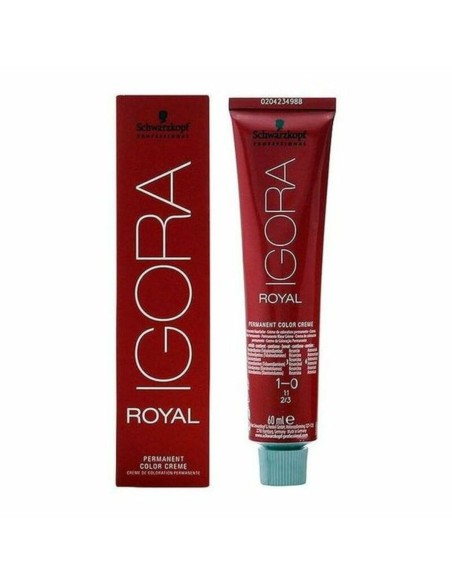 Permanent Dye Igora Royal Schwarzkopf Igora Royal 1-0 Nº 1-0 Nº 9.0-rubio muy claro Nº 8.0-rubio claro 60 ml