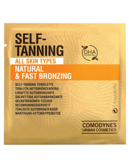 Self-bronzing towelettes Natural & Fast Bronzing Comodynes Tanning