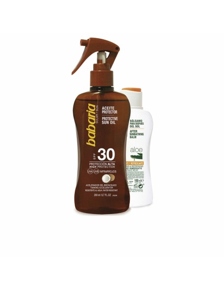 Sun Protection Set Babaria Solar Aceite Coco Lote 2 Pieces Spf 30