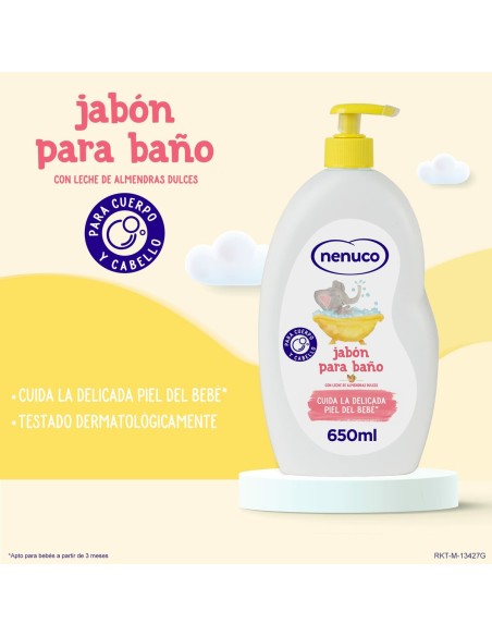 Moisturising Soap Nenuco BAÑO HIDRATANTE 650 ml