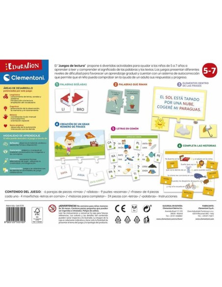 Educational Game Clementoni Aprendo A Leer 37 x 28,4 x 5 cm (ES)