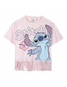 Child's Short Sleeve T-Shirt Stitch Blue Pink