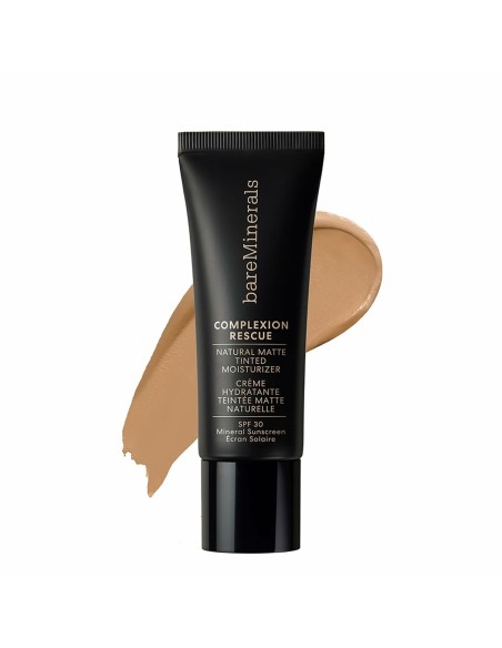 Hydrating Cream with Colour bareMinerals Complexion Rescue Tan Amber Spf 30 35 ml