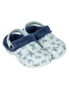 House Slippers Stitch Light Blue