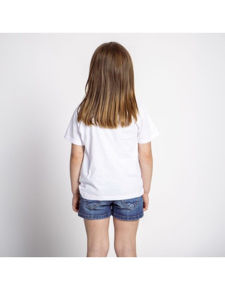 Child's Short Sleeve T-Shirt Stitch White