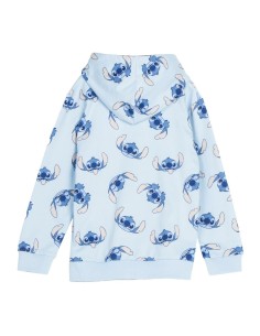 Hooded Sweatshirt for Girls Stitch Light Blue 2