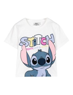 Child's Short Sleeve T-Shirt Stitch White