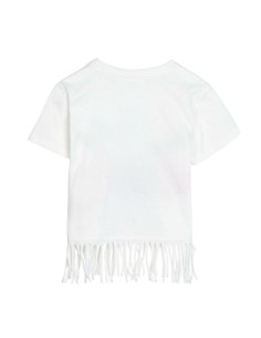 Child's Short Sleeve T-Shirt Stitch White 2