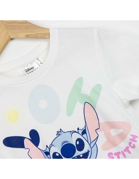 Child's Short Sleeve T-Shirt Stitch White