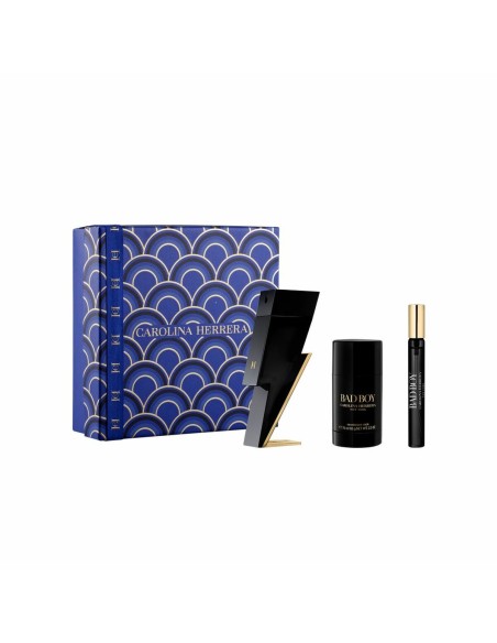 Men's Perfume Set Carolina Herrera Bad Boy EDT 3 Pieces