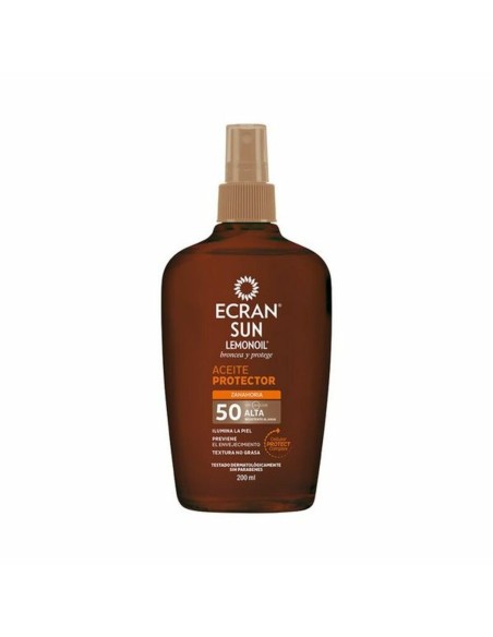 Sunscreen Oil Ecran Ecran Sunnique SPF 50 (200 ml) Spf 50 200 ml