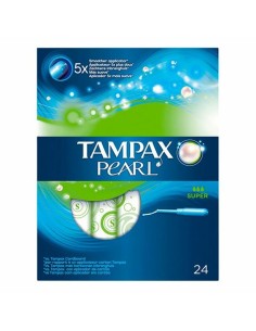 Pack of Tampons Pearl Super Tampax Tampax Pearl (24 uds) 24 uds
