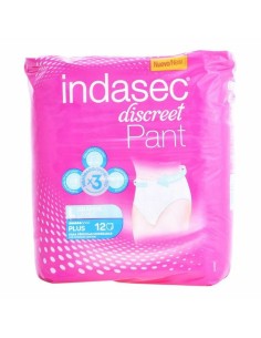 Incontinence Nappies Pant Plus Talla Grande Indasec 3821862 (12 uds)