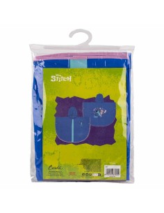 Waterproof Poncho with Hood Stitch Blue 2