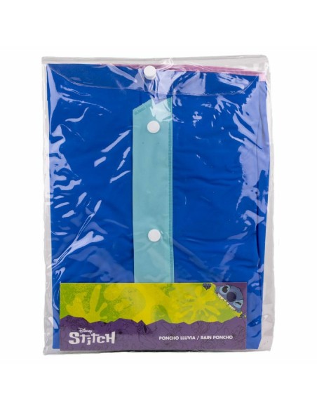 Waterproof Poncho with Hood Stitch Blue