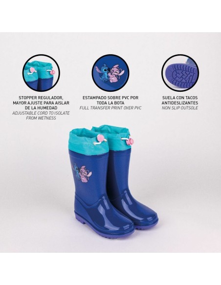 Children's Water Boots Stitch Blue