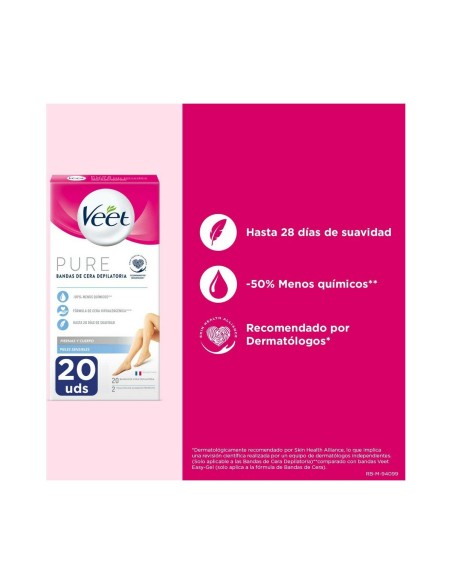 Body Hair Removal Strips Veet Sensitive skin 20 Units