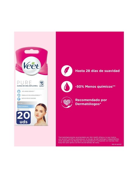 Facial Hair Removal Strips Veet Sensitive skin 20 Units