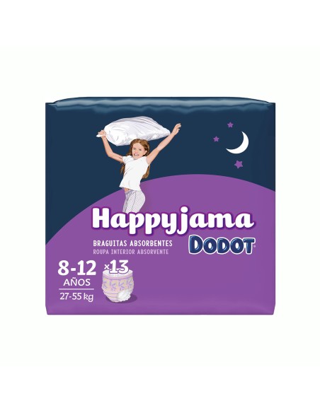 Disposable nappies Dodot Happyjama 8-12 Years Knickers Size 8 13 Units