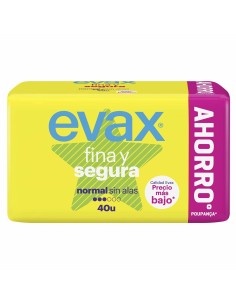 Normal sanitary pads without wings Evax Segura 40 Units