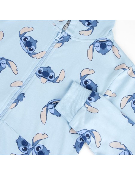 Hooded Sweatshirt for Girls Stitch Light Blue