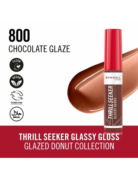 Lip-gloss Rimmel London THRILL SEEKER Nº 800-Chocolate Glaze 10 ml