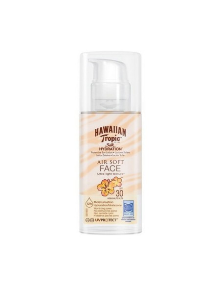 Facial Sun Cream Silk Air Soft Hawaiian Tropic Silk Air Soft Face Spf 30 50 ml Spf 30